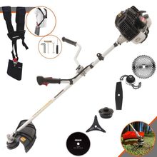 Roçadeira Profissional Lateral Kawashima Kw52le À Gasolina 52c 2,5hp 2t + Faca 2 Pontas 330mm + Faca 40 Dentes 255mm +