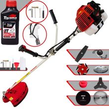 Roçadeira Kawashima Kw43l À Gasolina 43c 1,7hp + Faca 2 Pontas + Faca 40 Dentes + Faca 80 Dentes + Trimmer + Escova 38c