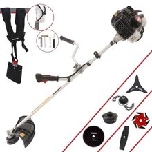 Roçadeira Profissional Lateral Kawashima Kw43le À Gasolina 43cc 1,7hp + Faca 2 Pontas 330mm + Faca 80 Dentes 255mm + T