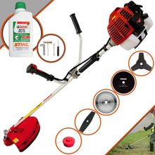 Roçadeira Profissional Kawashima Kw43l À Gasolina 43c 1,7hp + Faca 2 Pontas + Faca 40 Dentes + Faca 80 Dentes + Escova
