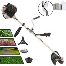 Roçadeira Profissional Lateral Kawashima Kw43le À Gasolina 43cc 1,7hp + Faca 2 Pontas Duraline 330mm 2,7mm + Escova Rot