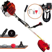 Roçadeira Profissional Lateral Kawashima Kw52l À Gasolina 52c 2,5hp + Faca 2 Pontas 330mm + Faca 80 Dentes 255mm + Esco