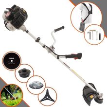 Roçadeira Profissional Lateral Kawashima Kw43le À Gasolina 43cc 1,7hp + Faca 80 Dentes Duraline 255mm 1,5mm + Escova Ro