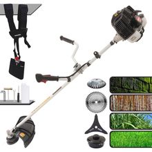 Roçadeira Profissional Lateral Kawashima Kw43le À Gasolina 43cc 1,7hp + Faca 40 Dentes Duraline 255mm 2mm + Escova Rota