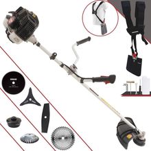 Roçadeira Profissional Lateral Kawashima Kw52le À Gasolina 52c 2,5hp 2t + Faca 2 Pontas + Faca 40 Dentes + Faca 80 Den