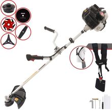 Roçadeira Profissional Lateral Kawashima Kw52le À Gasolina 52c 2,5hp 2t + Faca 2 Pontas 330mm + Faca 80 Dentes 255mm +