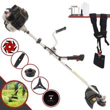 Roçadeira Profissional Lateral Kawashima Kw52le À Gasolina 52c 2,5hp 2t + Faca 2 Pontas 330mm + Faca 80 Dentes 255mm +