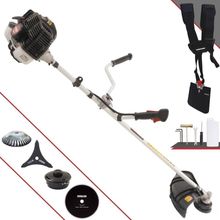 Roçadeira Profissional Lateral Kawashima Kw52le À Gasolina 52c 2,5hp 2t + Faca 80 Dentes Duraline 255mm + Escova Rotati