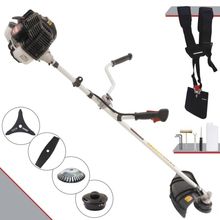 Roçadeira Profissional Lateral Kawashima Kw52le À Gasolina 52c 2,5hp 2t + Faca 2 Pontas Duraline 330mm + Escova Rotativ