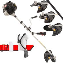 Roçadeira Profissional Lateral Kawashima Kw52le À Gasolina 52c 2,5hp Com Faca 3 Pontas + Faca 80 Dentes Duraline 255mm