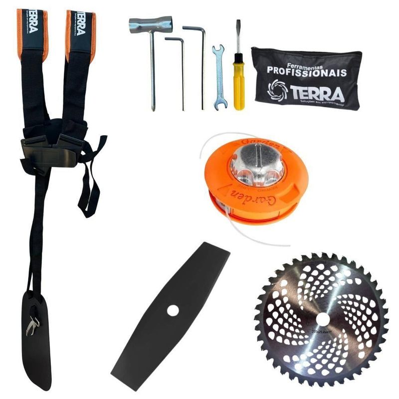 Roçadeira Profissional Lateral Terra Gr520xp À Gasolina 52cc 2t 2