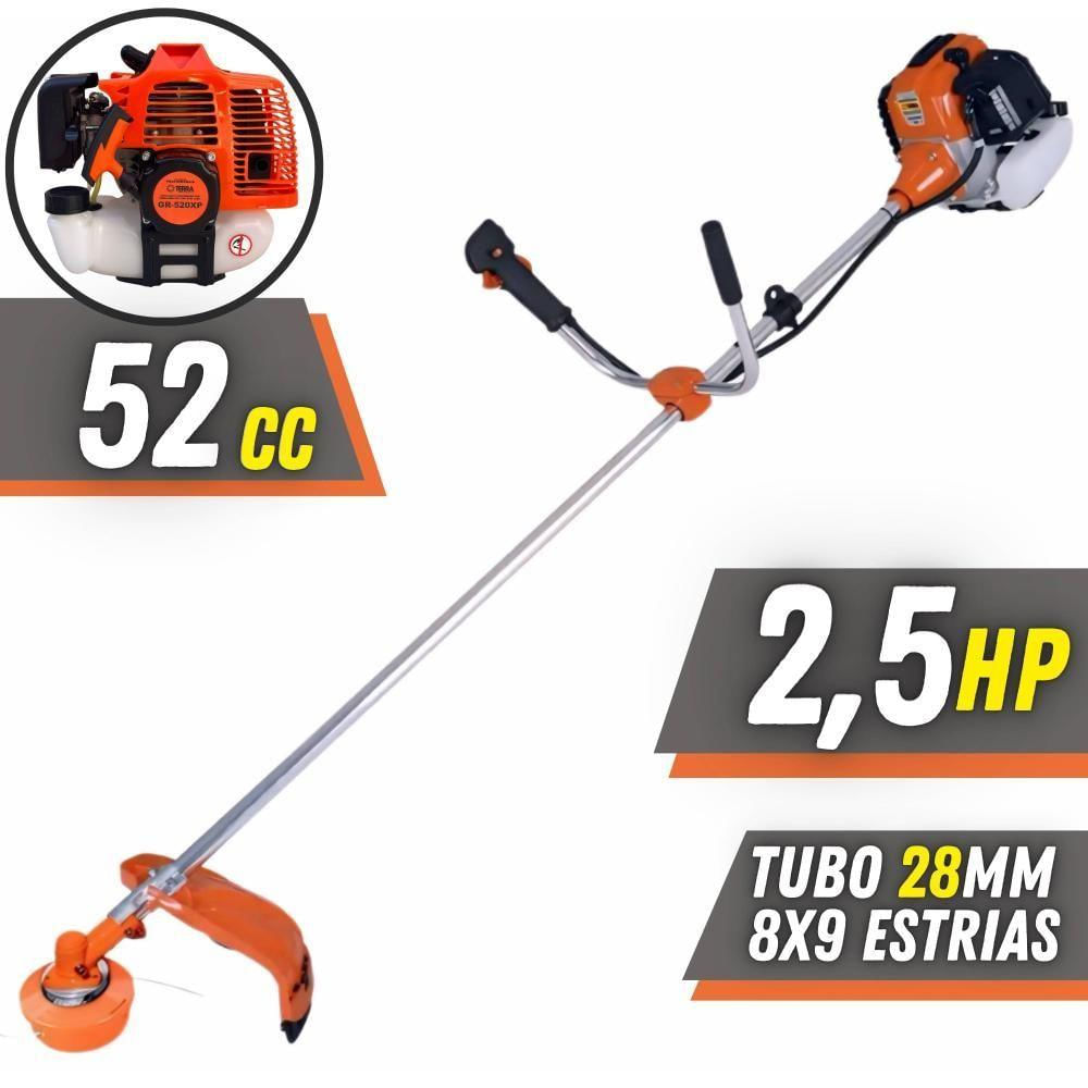 Roçadeira Profissional Lateral Terra Gr520xp À Gasolina 52cc 2t 2