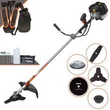Roçadeira Profissional Lateral Terra Grh430 À Gasolina 43cc 1,7hp + Faca 2 Pontas 330mm 2,7mm + Faca 80 Dentes 255mm 1,