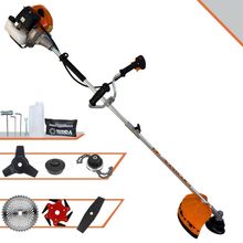 Roçadeira Profissional Lateral Terra Grhb430 À Gasolina 43cc 2t 1,7hp + Faca 3 Pontas 255mm + Faca 40 Dentes 255mm + Tr