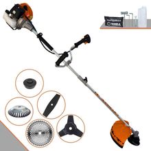 Roçadeira Profissional Terra Grhb430 À Gasolina 43cc 2t 1,7hp + Faca 3 Pontas 255mm 2,9mm + Faca 40 Dentes 255mm 2mm +