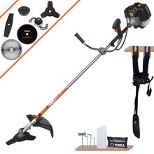 Roçadeira Profissional Terra Grh430 À Gasolina 43cc 1,7hp + Faca 2 Pontas 330mm 2,7mm + Faca 40 Dentes 255mm 2mm + Faca