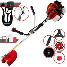 Roçadeira Profissional Lateral Kawashima Kw52l À Gasolina 52c 2,5hp + Faca 2 Pontas 330mm + Faca 80 Dentes 255mm + Faca