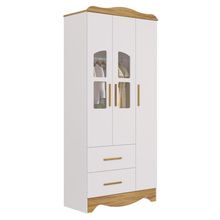 Armário Infatil 3 Portas 2 Gaveta Lisi - Moveis Peroba Amendoa-branco