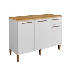 Balcão Titanium 3 Portas Arte Móveis Branco