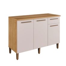 Balcão Titanium 3 Portas Arte Móveis Cinamomo/off White