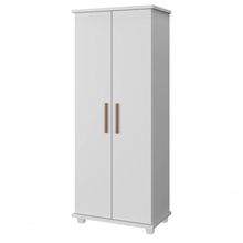 Multiuso Aracaju 2 Portas 3 Estantes Espaço Para Escadas Arte Moveis Branco