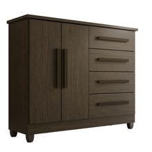 Cômoda 2 Portas 4 Gavetas Madri Plus Com Sapateira