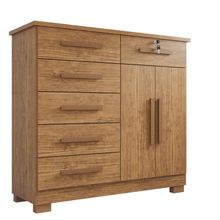 Cômoda 02 Portas 06 Gavetas E 01 Chave Itália Com Sapateira