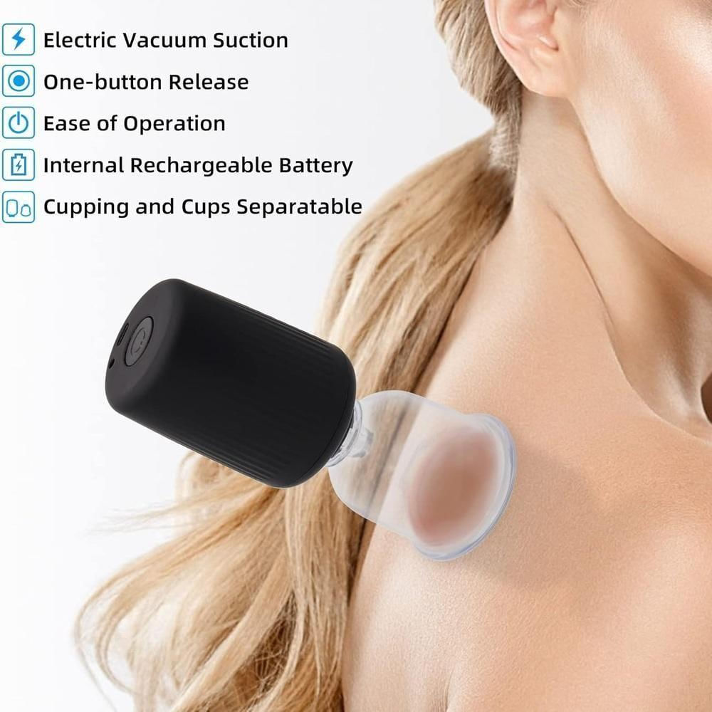 Encontraproduto.com.br - Ventosaterapia Eletrica Kit 6 Ventosas Copos Massageador Massoterapia Automatico Recarregavel Chines Acupuntura Terapia