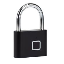 Cadeado Biométrico Inteligente Com Desbloqueio Digital E Bateria Usb Recarregável Preto