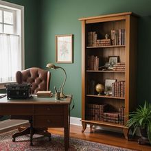 Estante Livreiro De Madeira Antiga Sem Portas Luiz Xv Castanho