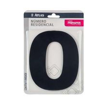 Número Residencial Alumínio Acm Adesivo Preto 0 - Fixação Fácil - Interno-externo