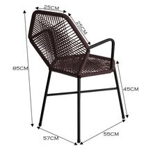 Cadeira Tropicália Aço Fibra Sintética Gourmet Acesse Móveis Tabaco