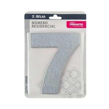 Número Residencial 7 Cromado Alumínio Acm Adesivo 3m Vhb - Uso Interno-externo