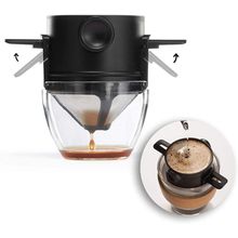 Coador Cafe Filtro Inox Portatil Mini Retratil Individual Reutilizavel Sem Papel Copo Xicara