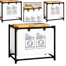 Cesto Roupa Suja Lavanderia Organizador Forro Removivel Dobravel Brinquedos Multiuso Desmontavel Quarto Banheiro