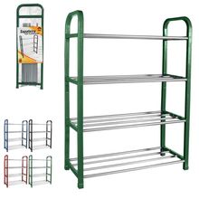 Sapateira 16 Sapatos Desmontável Com 4 Prateleiras Vertical 8 Pares Alumínio