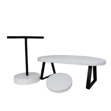 Kit De Apoio Para Mãos E Cotovelo + Expositor Para Manicure Preto