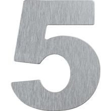 Número Residencial Em Alumínio Composto Escovado 125mm Nº 5 - Pr3001-5 - Pincéis Atlas