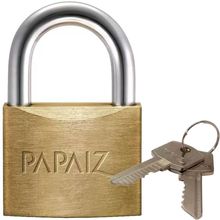Cadeado De Latão Com 2 Chaves Cr20 - 0100200cx - Papaiz Cadeado Latao C-2chaves Cr-20mm Papaiz