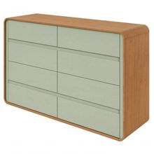 Comoda 8 Gavetas Loop - Lopas Amendoa Clean-salvia
