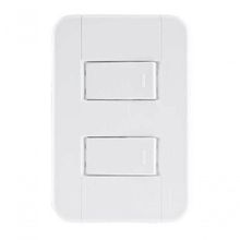 Conjunto 4x2 2 Interruptores Simples 10 A 250 V Tramontina Branco