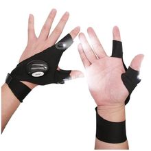 Luva Lanterna de Mão Pesca LED A Prova Água