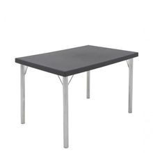 Mesa Tramontina Beta Grafite Com Base Em Alumínio Polido