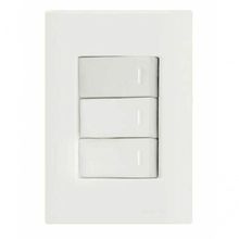 Conjunto 4x2 3 Interruptores Simples 10 A 250 V Tramontina Giz Branco