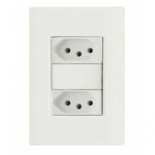 Conjunto 4x2 2 Tomadas 2p+t 20 A 250 V Tramontina Giz Branco