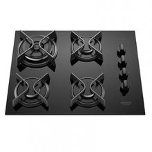 Cooktop Supreme 4 Bocas Com Mesa De Vidro E Tripla Chama Dako Atlas Preto Bivolt