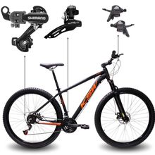 Bicicleta Aro 29 Bike Ksw Xlt Shimano Freio Hidráulico 21 Marchas Preto Fos -ad Laranja 15