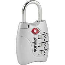 Cadeado Com Segredo 3 Algarismo Tsa Prata Vonder