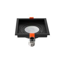 Spot De Embutir Recuado Nordecor Loyo Para 1 Lâmpada Par 20 E27 Quadrado Preto