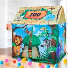 Barraca Tenda Infantil Dobrável Zoológico Safari Casinha